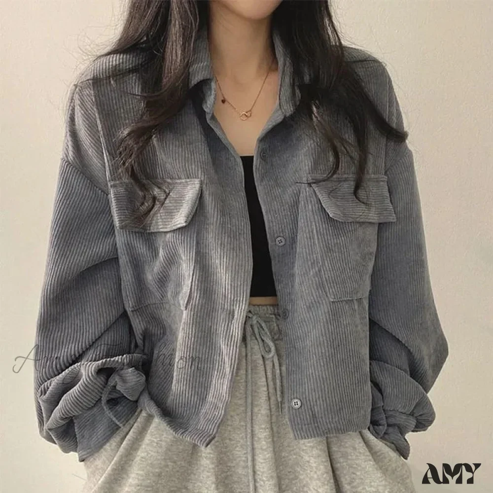 Amy Fashion - Fashion Casual Comfy Corduroy Jacket - Image 8