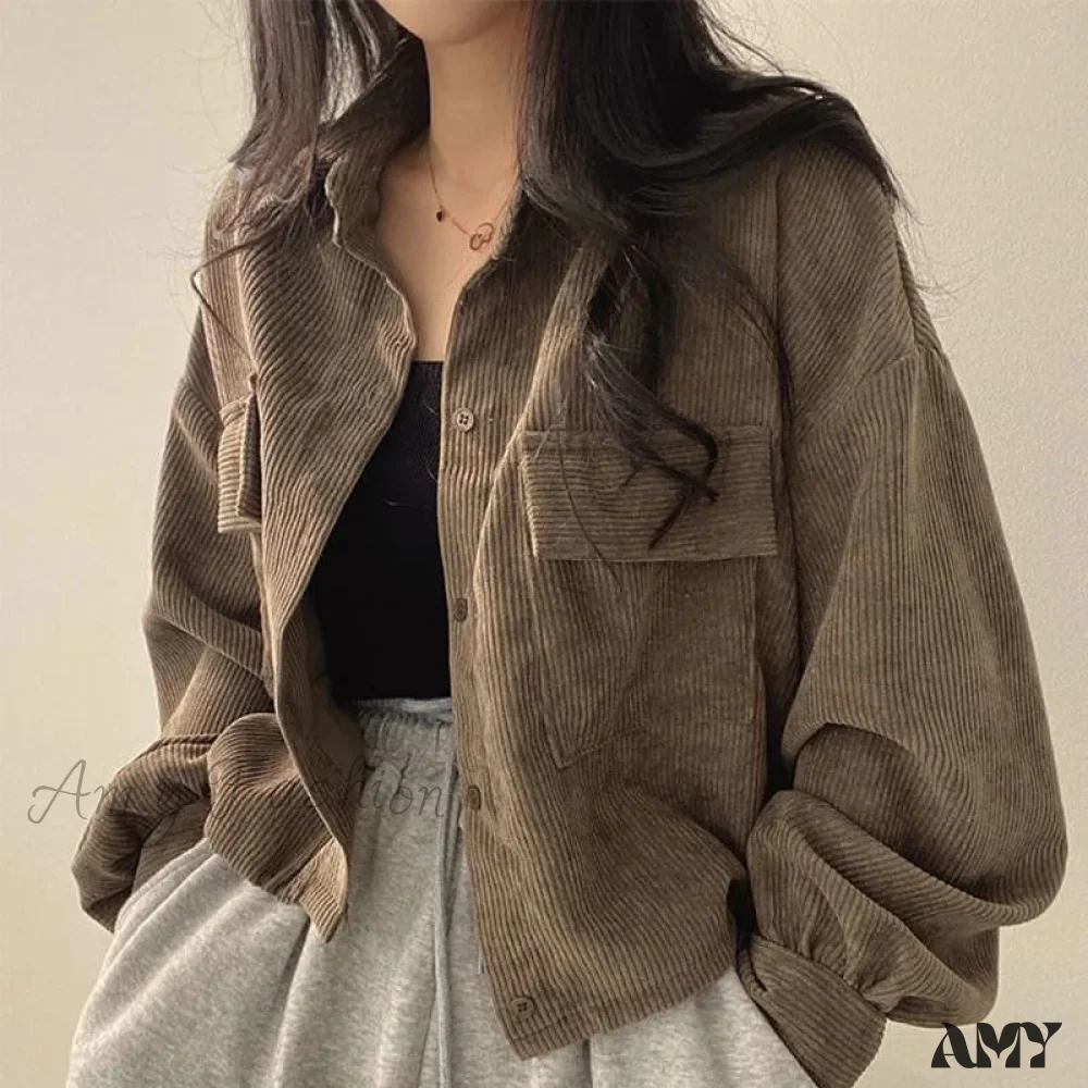 Amy Fashion - Fashion Casual Comfy Corduroy Jacket - Image 9