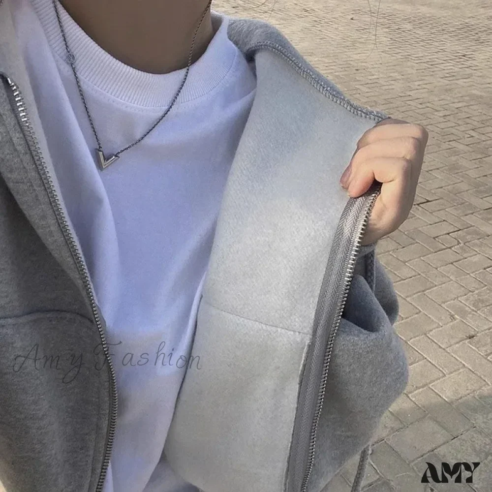 Fashion Elegant Chic Warm Cozy Trendy Comfortable Solid Color Hoodies - Image 3