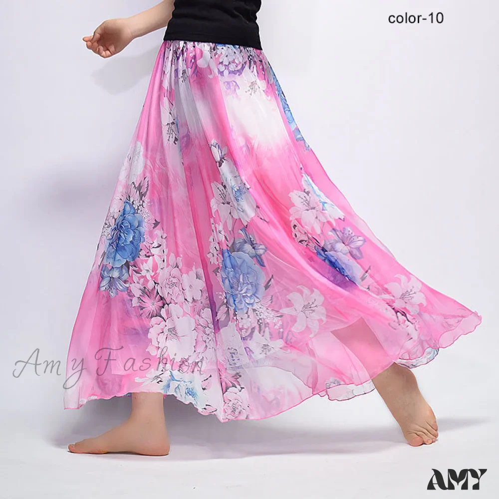 Amy Fashion - Fashion Florals Print Long Skirt - Image 14