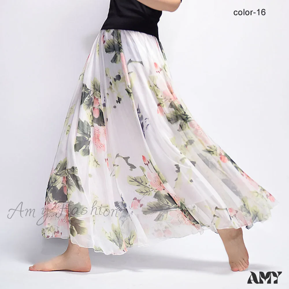 Amy Fashion - Fashion Florals Print Long Skirt - Image 20