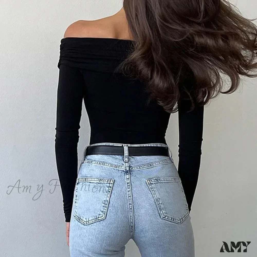 Fashion Front Cross Long Sleeve Slim Fit Clubwear Streetwear Crop Top - Image 2