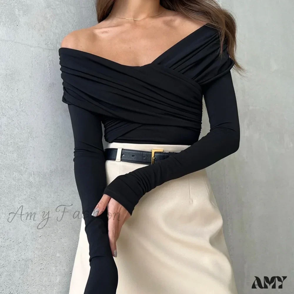Fashion Front Cross Long Sleeve Slim Fit Clubwear Streetwear Crop Top - Image 7
