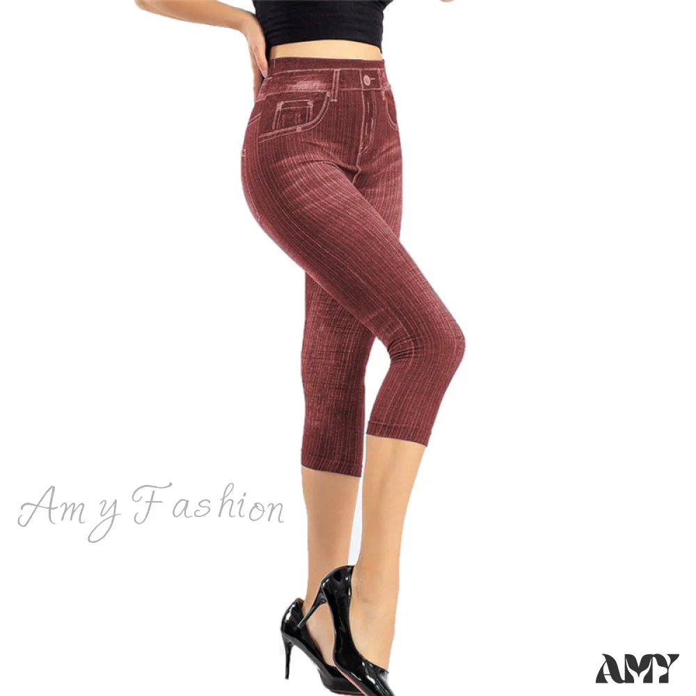Amy Fashion - Fashion High Waist Skinny Jeans - Image 4