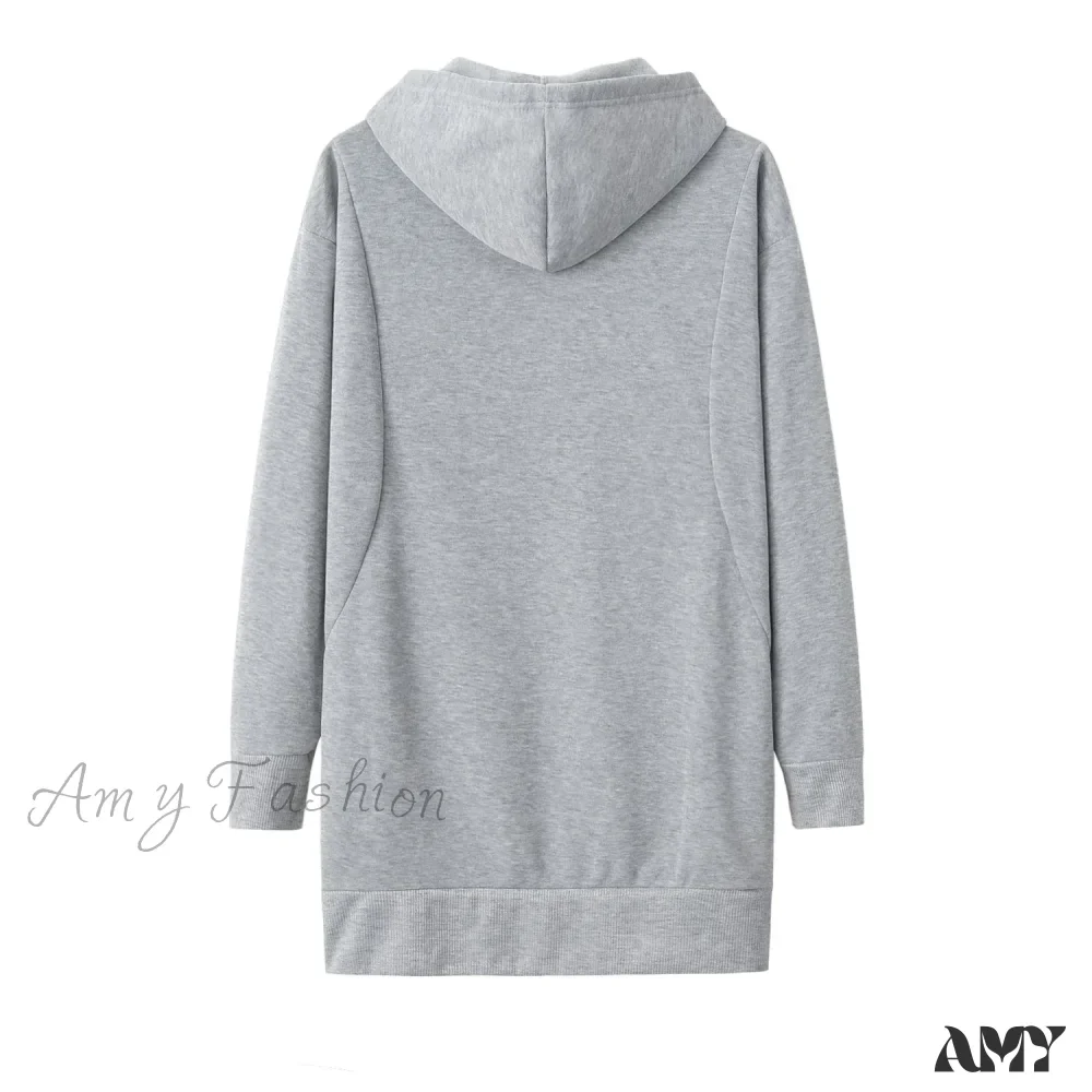 Fashion Trendy Cozy Stylish Thickened Comfortable Loose Elegant Hoodies - Image 4