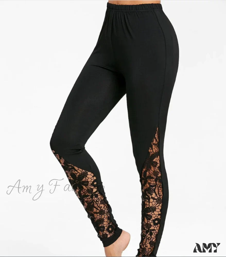 Amy Fashion - Fashion Elastic High Waist Leggings - Image 5