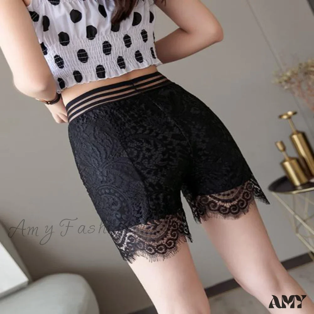 Amy Fashion - Female Lace Seamless Safety Short Pants - Image 2