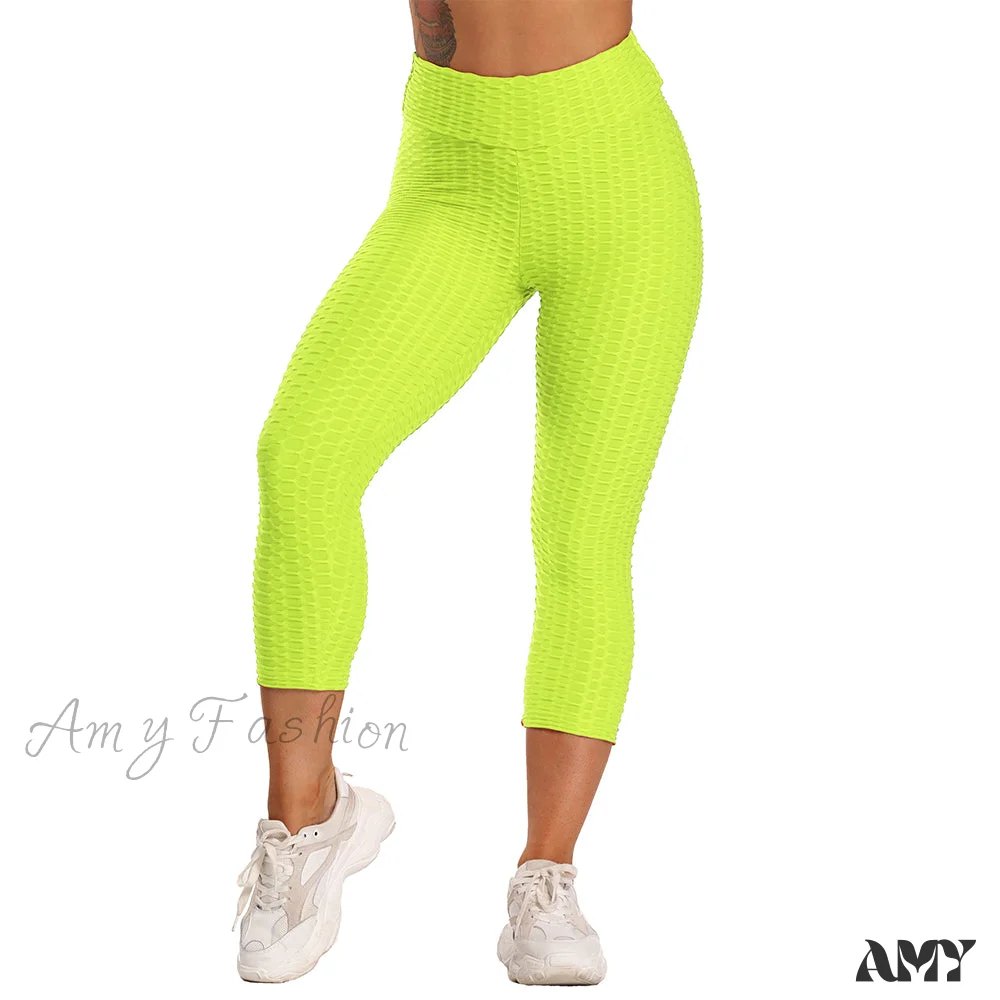 Amy Fashion - Ruched Butt  Leggings Capris Pants - Image 14