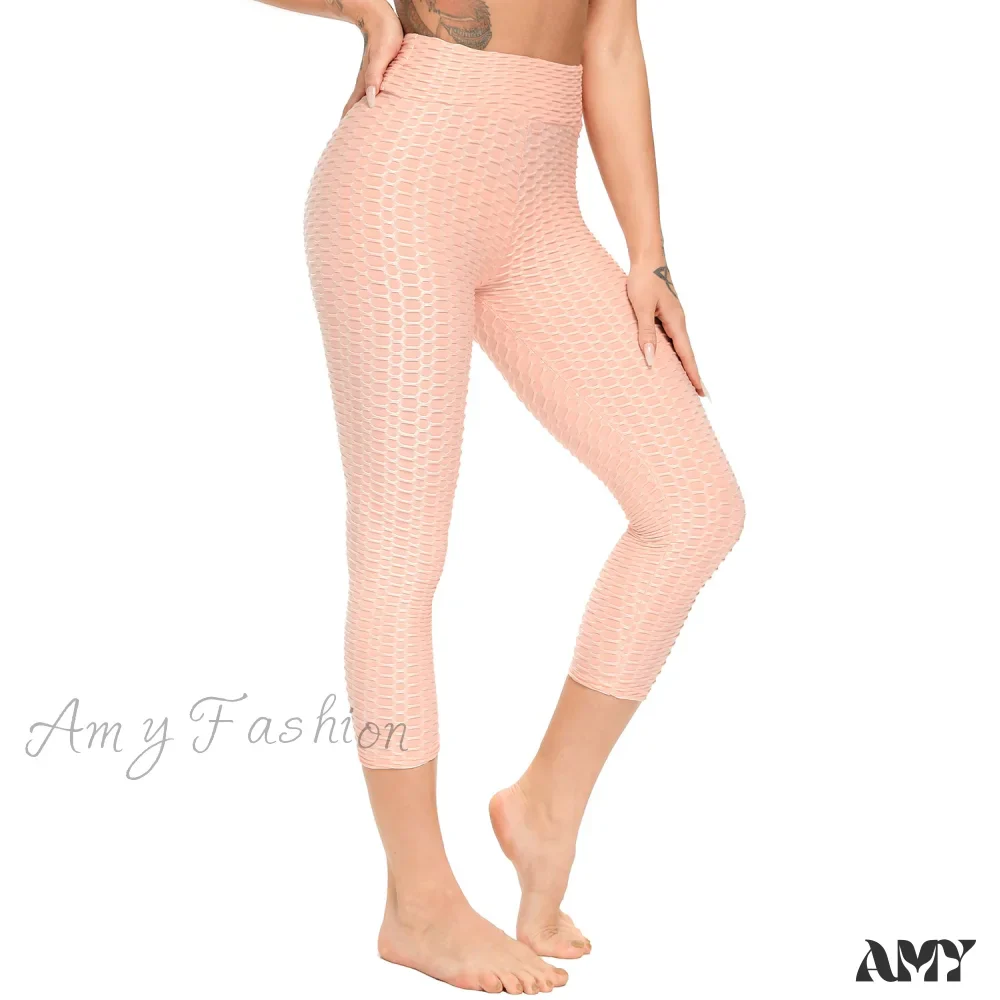 Amy Fashion - Ruched Butt  Leggings Capris Pants - Image 26