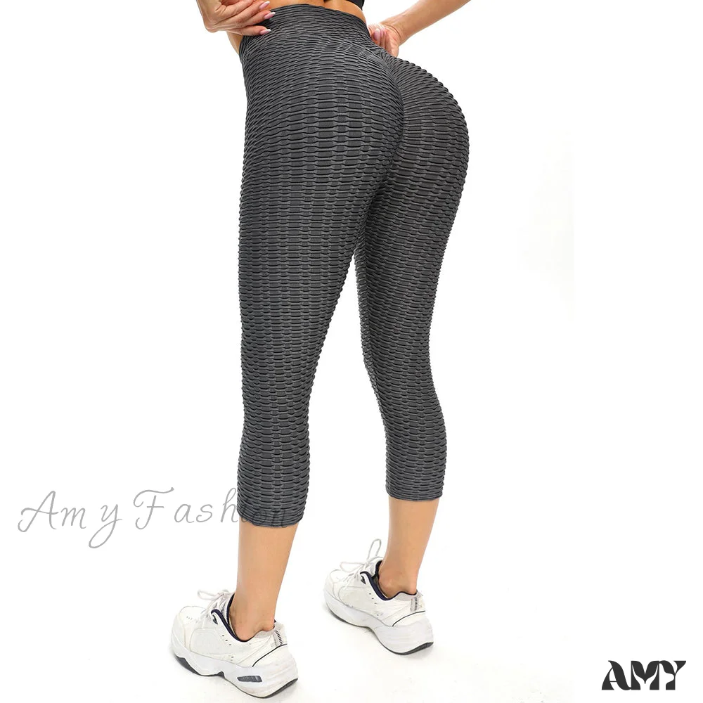 Amy Fashion - Ruched Butt  Leggings Capris Pants - Image 27