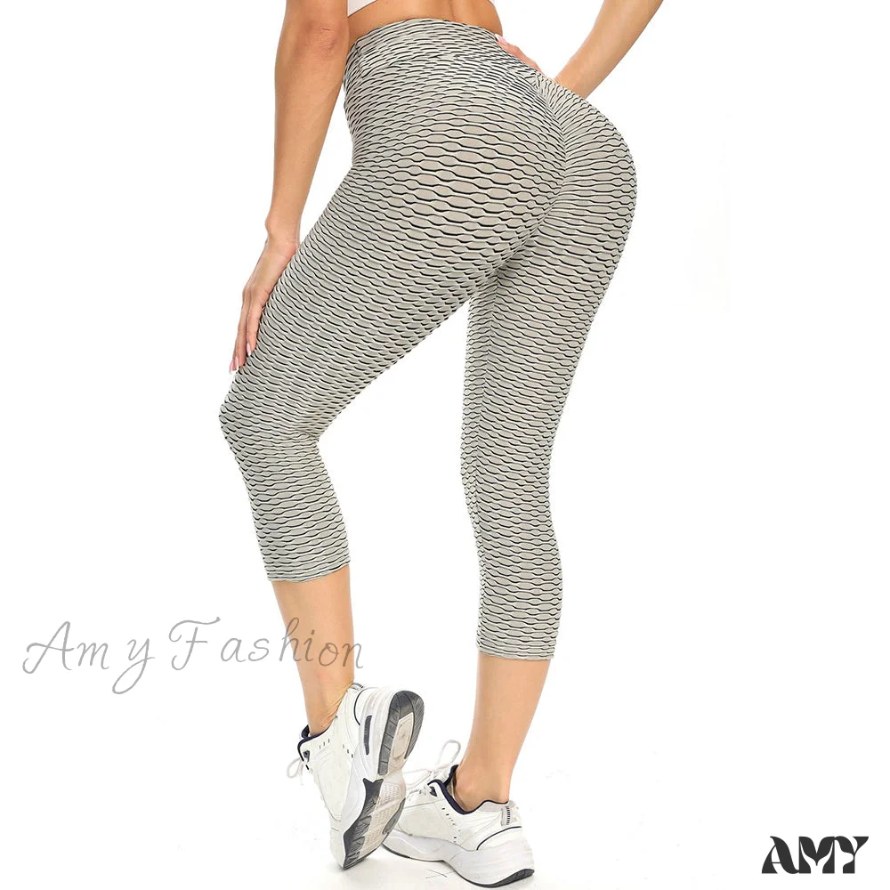 Amy Fashion - Ruched Butt  Leggings Capris Pants - Image 28