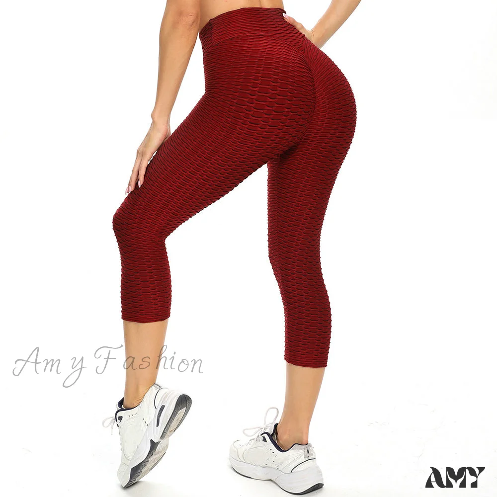 Amy Fashion - Ruched Butt  Leggings Capris Pants - Image 29