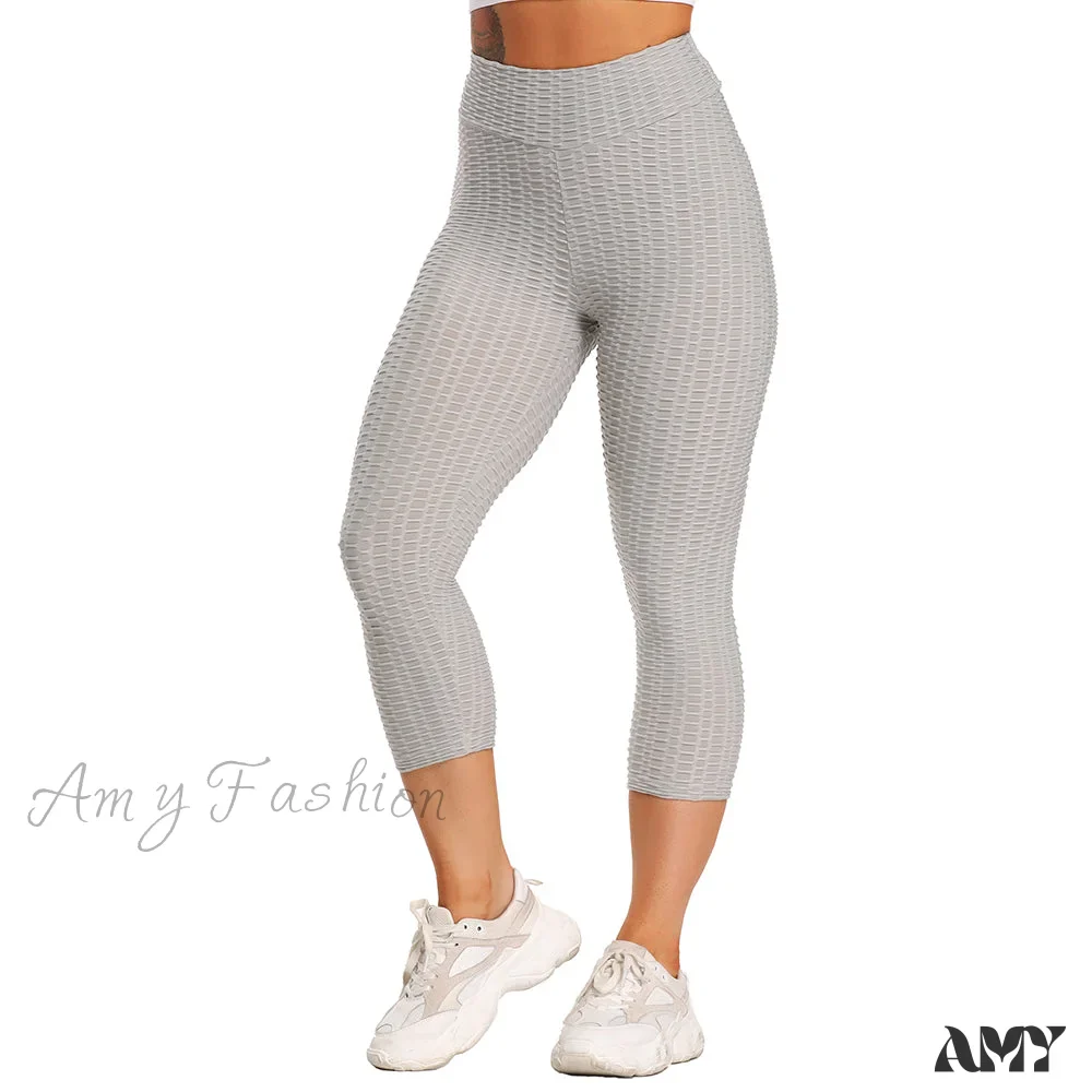 Amy Fashion - Ruched Butt  Leggings Capris Pants - Image 9