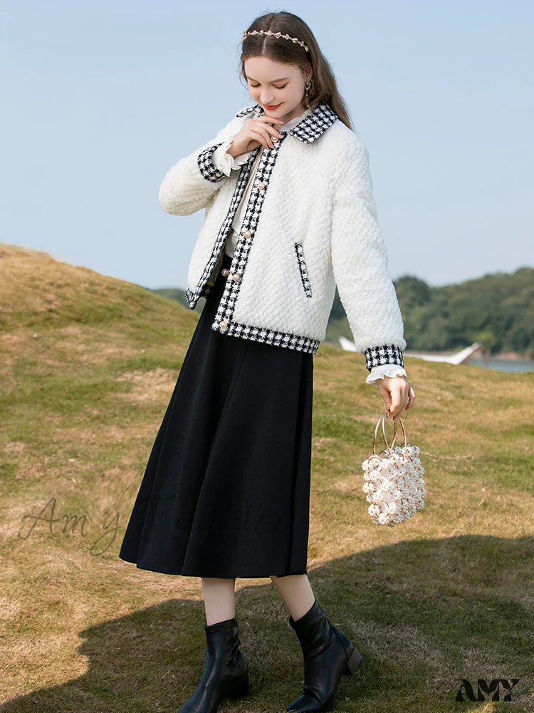 Fleece Parkas Warm Thicken Quilted Elegant Single Breasted Coat - Image 3