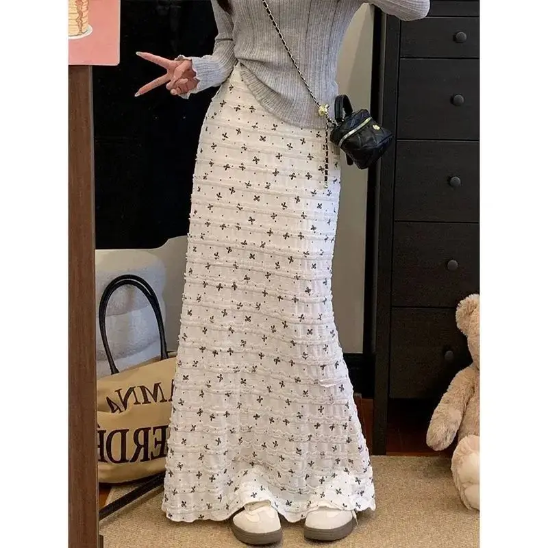 Floral High Waist Mermaid Skirt - Image 3