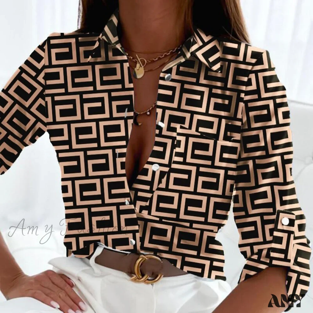Amy Fashion - Floral Printing Single Button New Shirt - Image 23