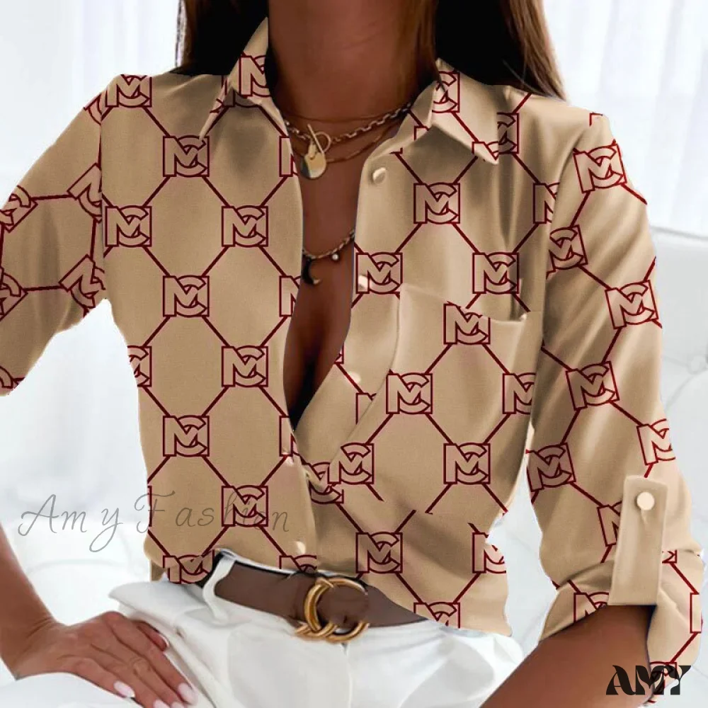 Amy Fashion - Floral Printing Single Button New Shirt - Image 24