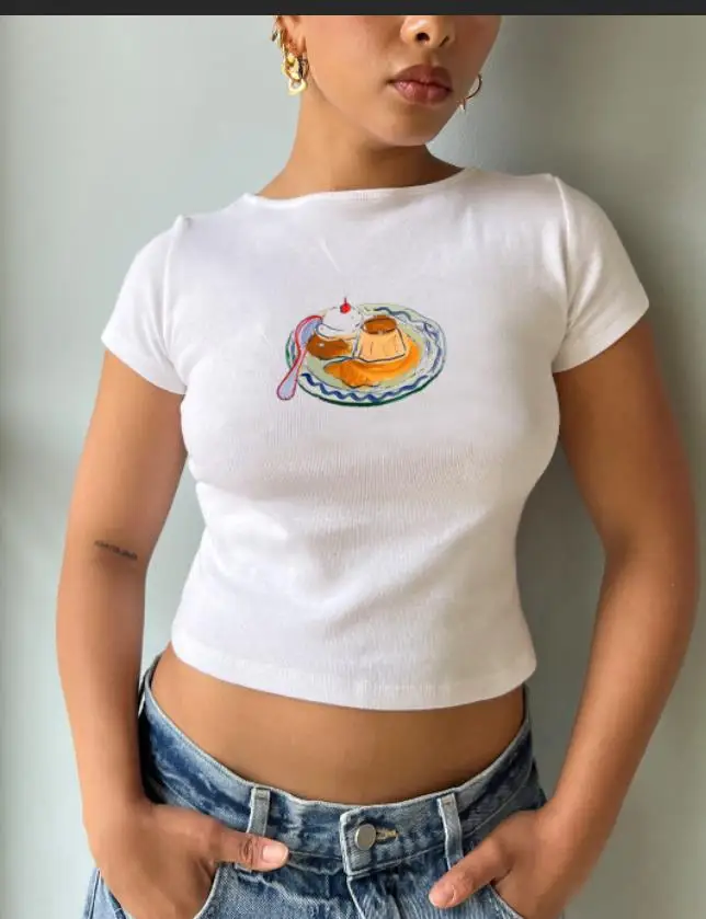Fruit Print Slim Fit Crew T-shirt - Image 4