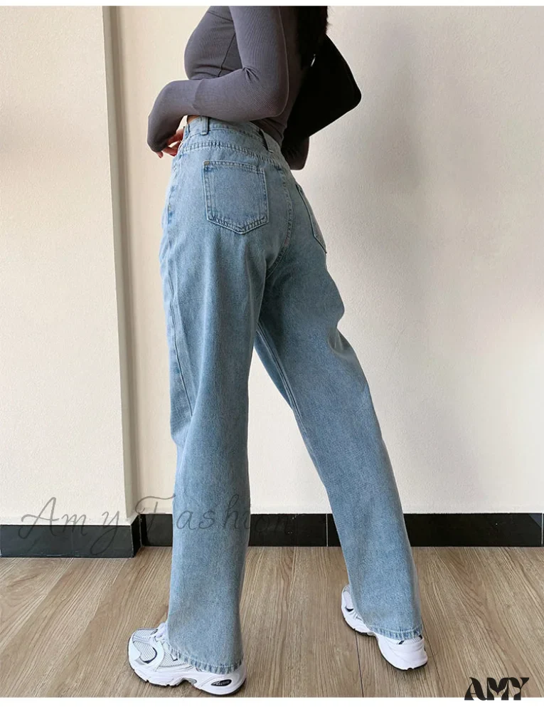 Amy Fashion - Femmale Black Blue Jeans - Image 3