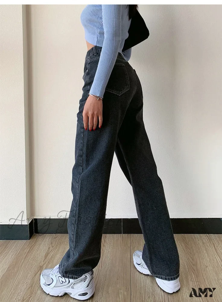 Amy Fashion - Femmale Black Blue Jeans - Image 4