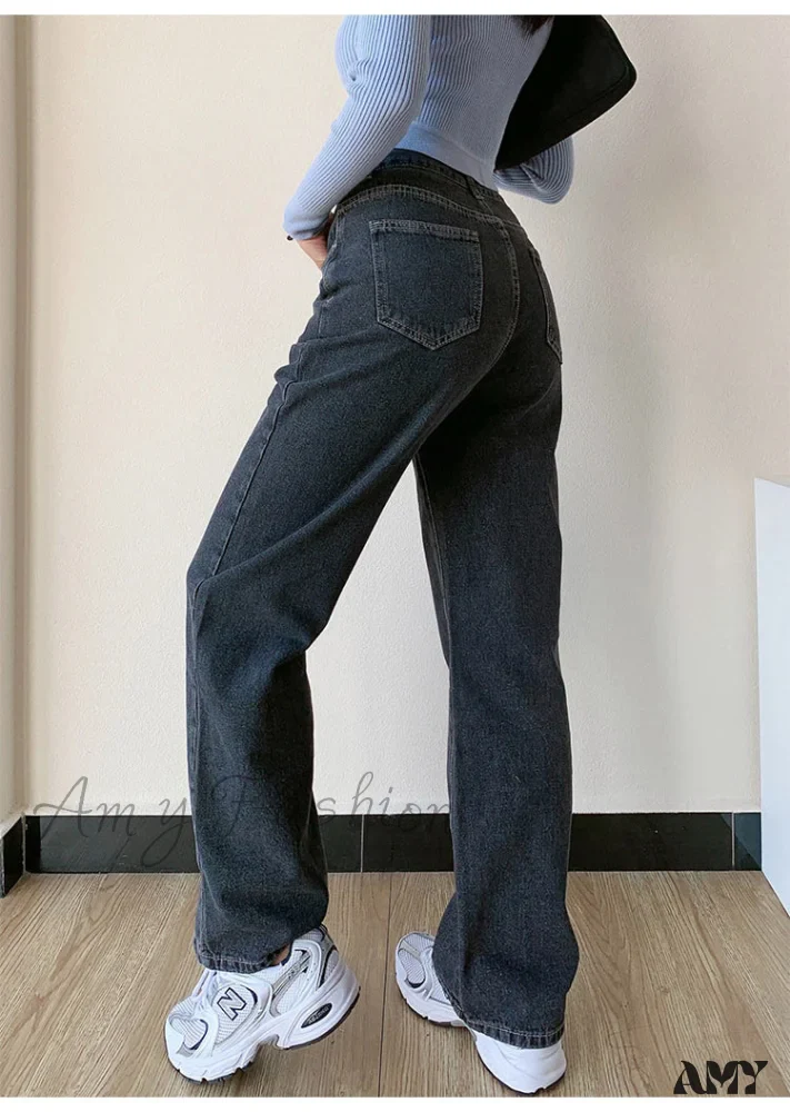 Amy Fashion - Femmale Black Blue Jeans - Image 6