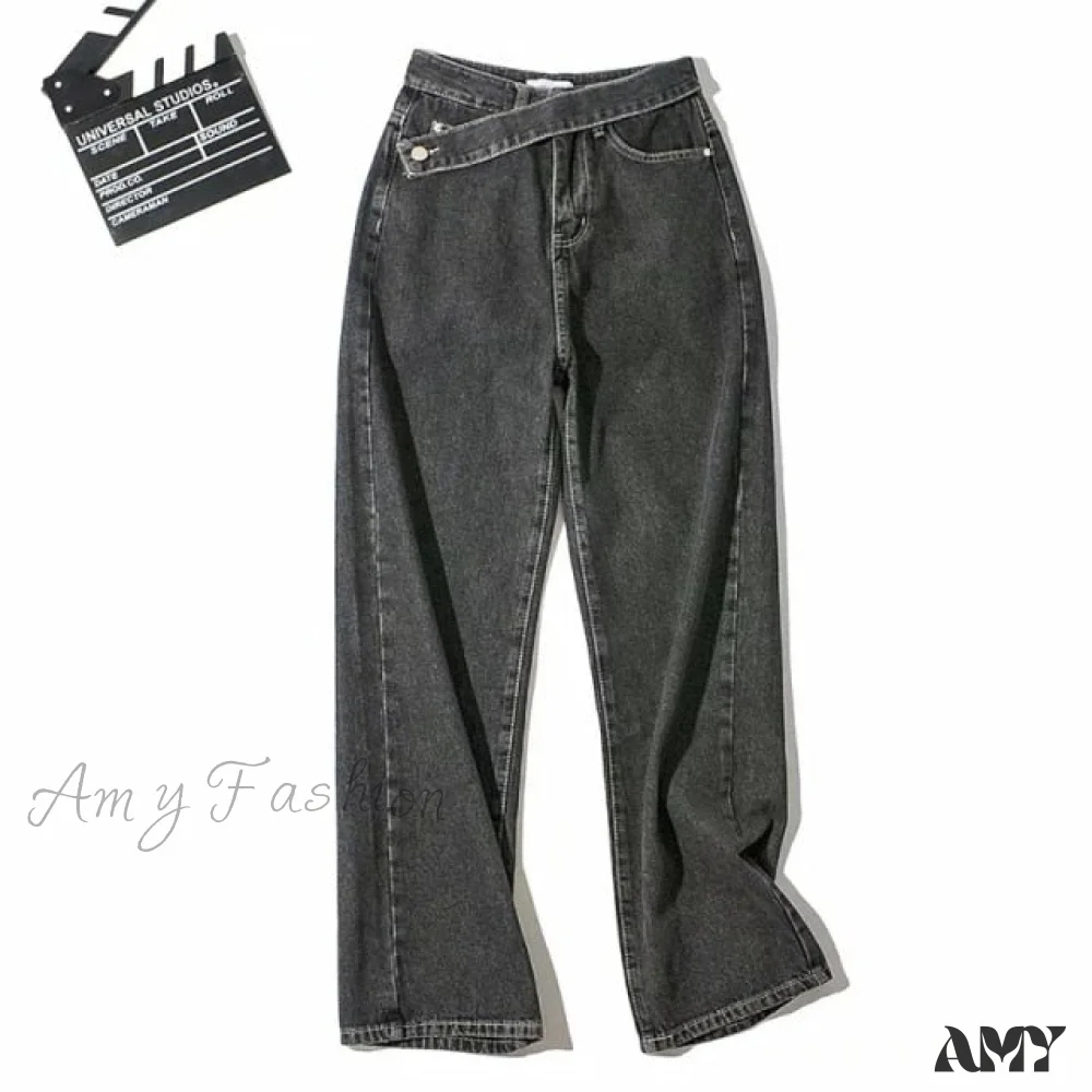 Amy Fashion - Femmale Black Blue Jeans - Image 7