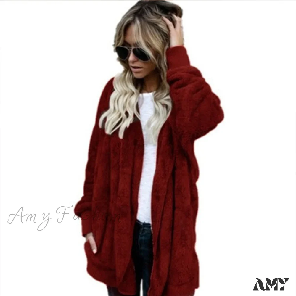 Amy Fashion - Harajuku Women Loose Long Cardigan Ladies Warm Coat Outwear - Image 10