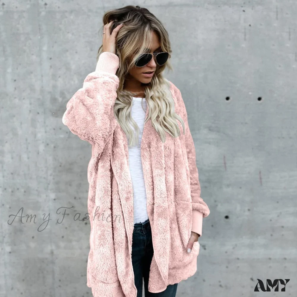 Amy Fashion - Harajuku Women Loose Long Cardigan Ladies Warm Coat Outwear - Image 3