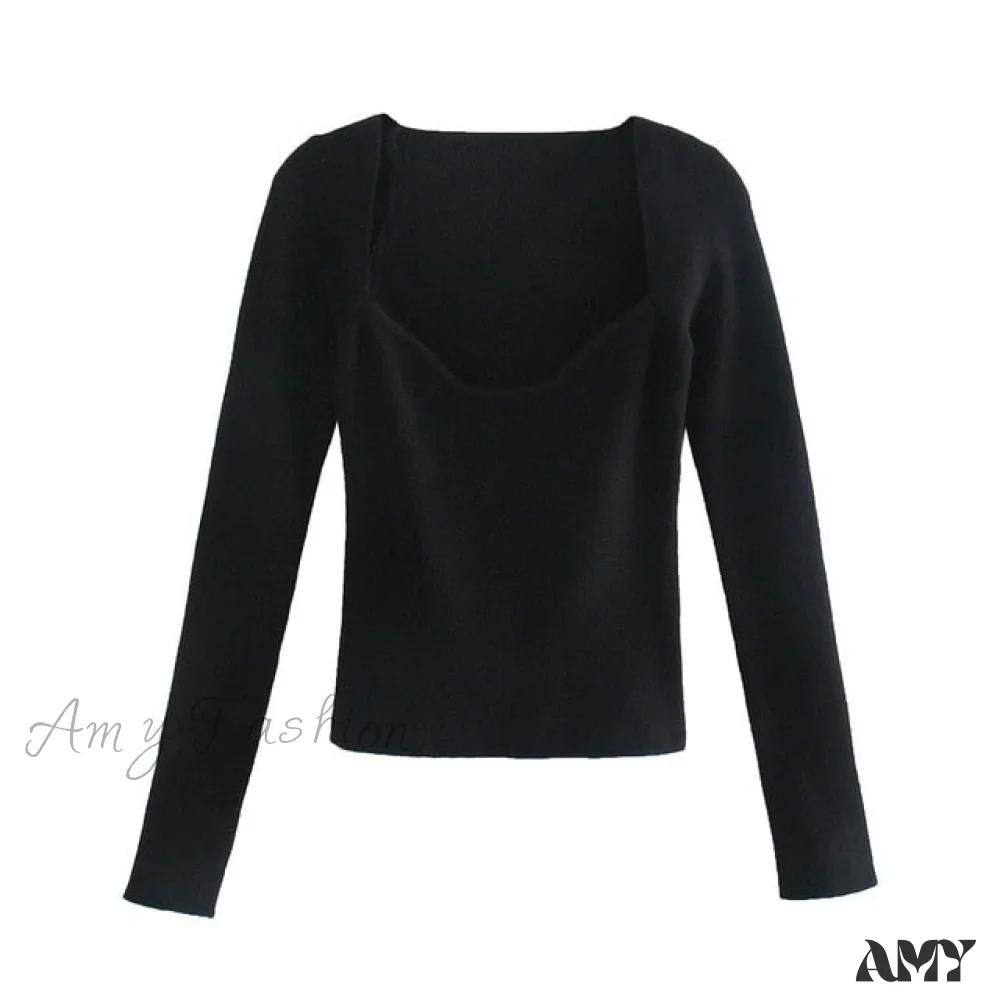 Amy Fashion - Casual Fashion Slim-fit Tight Knitted Sweaters - Image 2