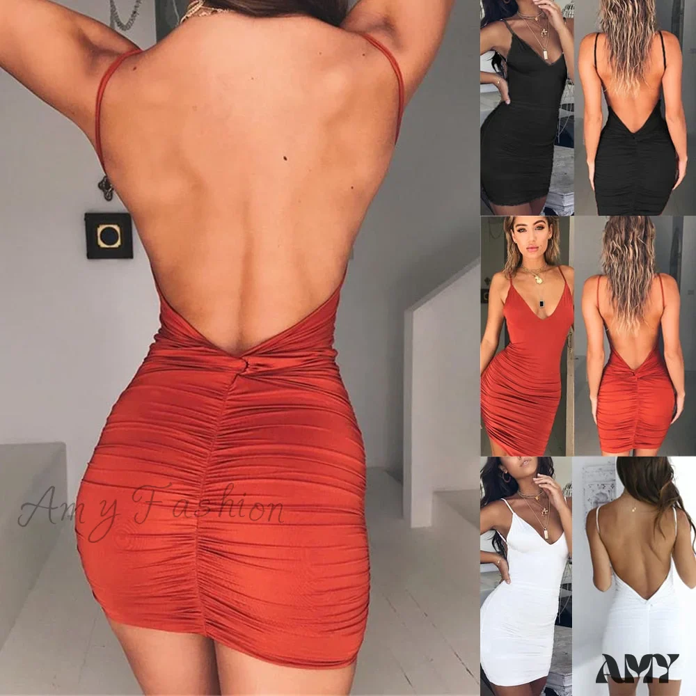 Amy Fashion - High Draped Slim Bandage Bodycon Mini Dress - Image 2