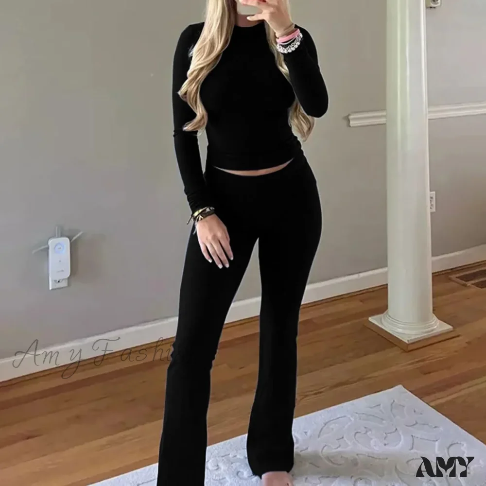 High-end Fashion Retro Chic Solid Slim Fit Casual Trouser - Image 2