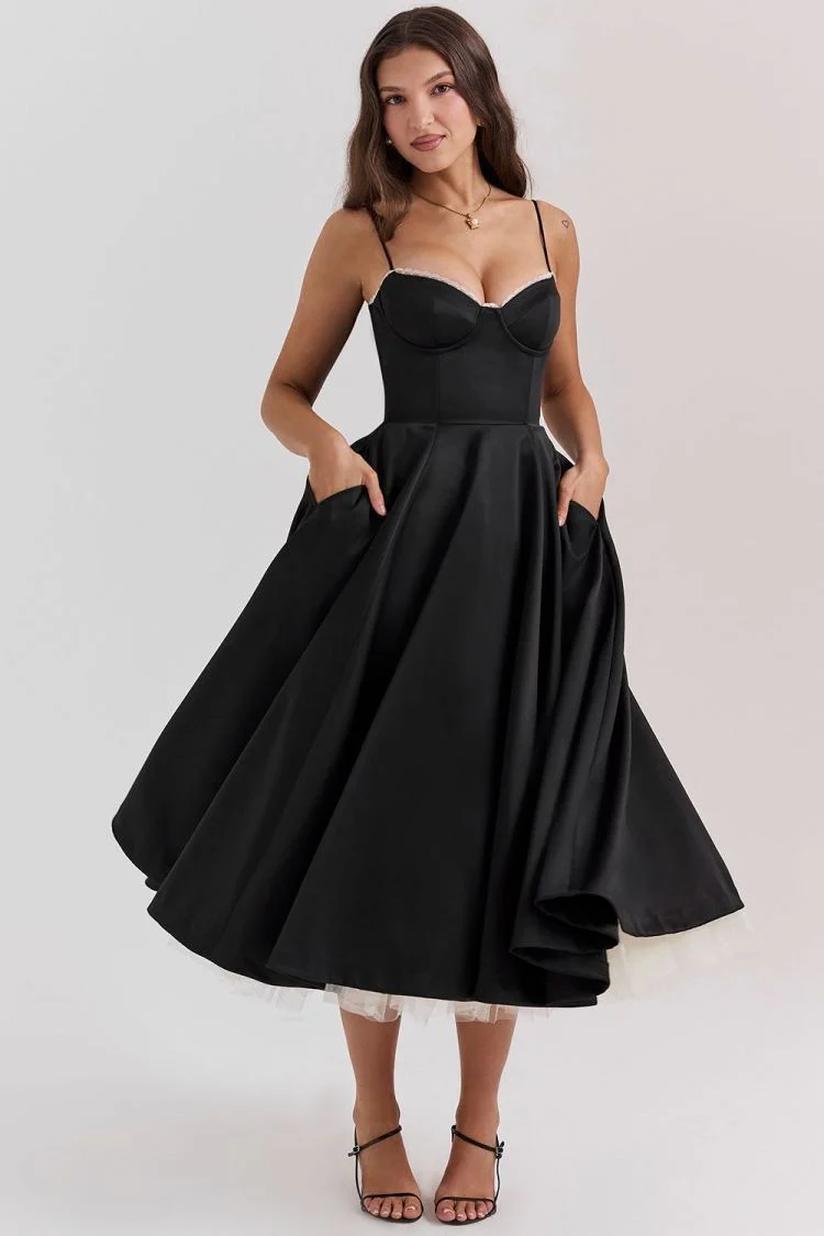 High-End Tulle Ball Gown Spaghetti Strap Party Dress - Image 11