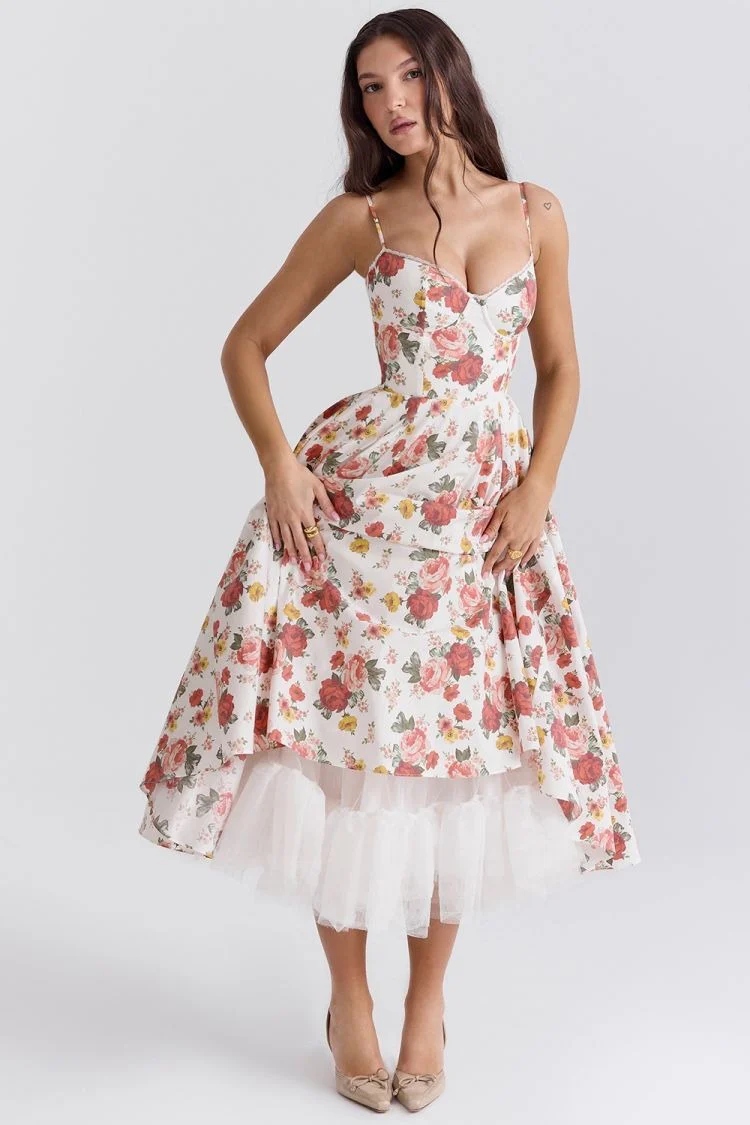 High-End Tulle Ball Gown Spaghetti Strap Party Dress - Image 7