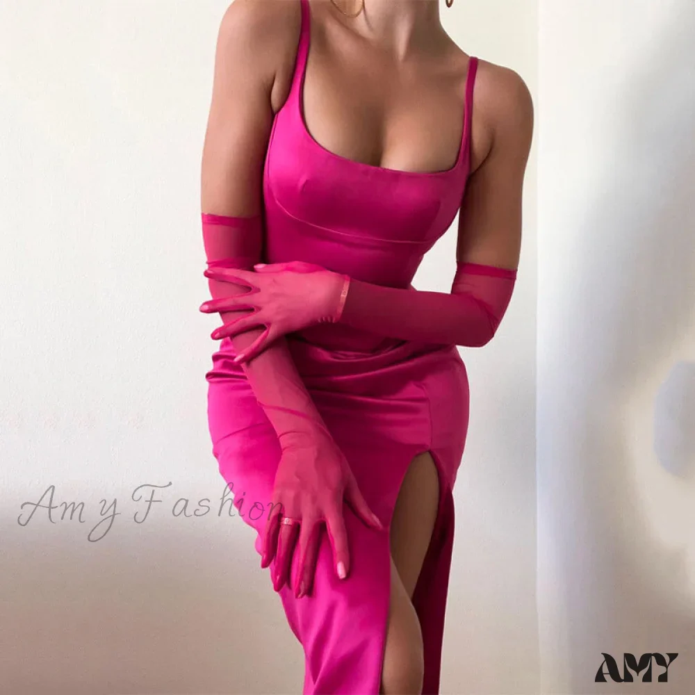 Amy Fashion - High Quality Pink Dress - Image 8