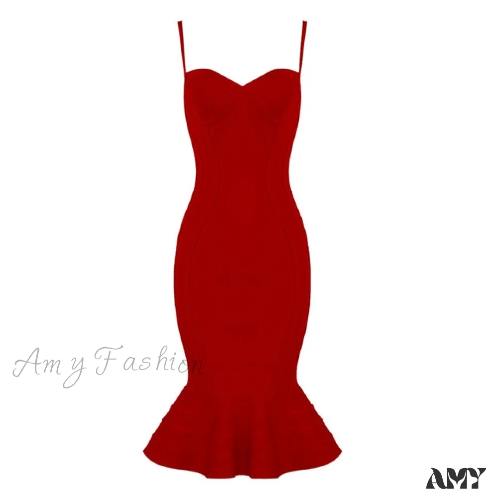 Amy Fashion - Pink Yellow Knee Length Rayon Bandage Midi Dress - Image 7