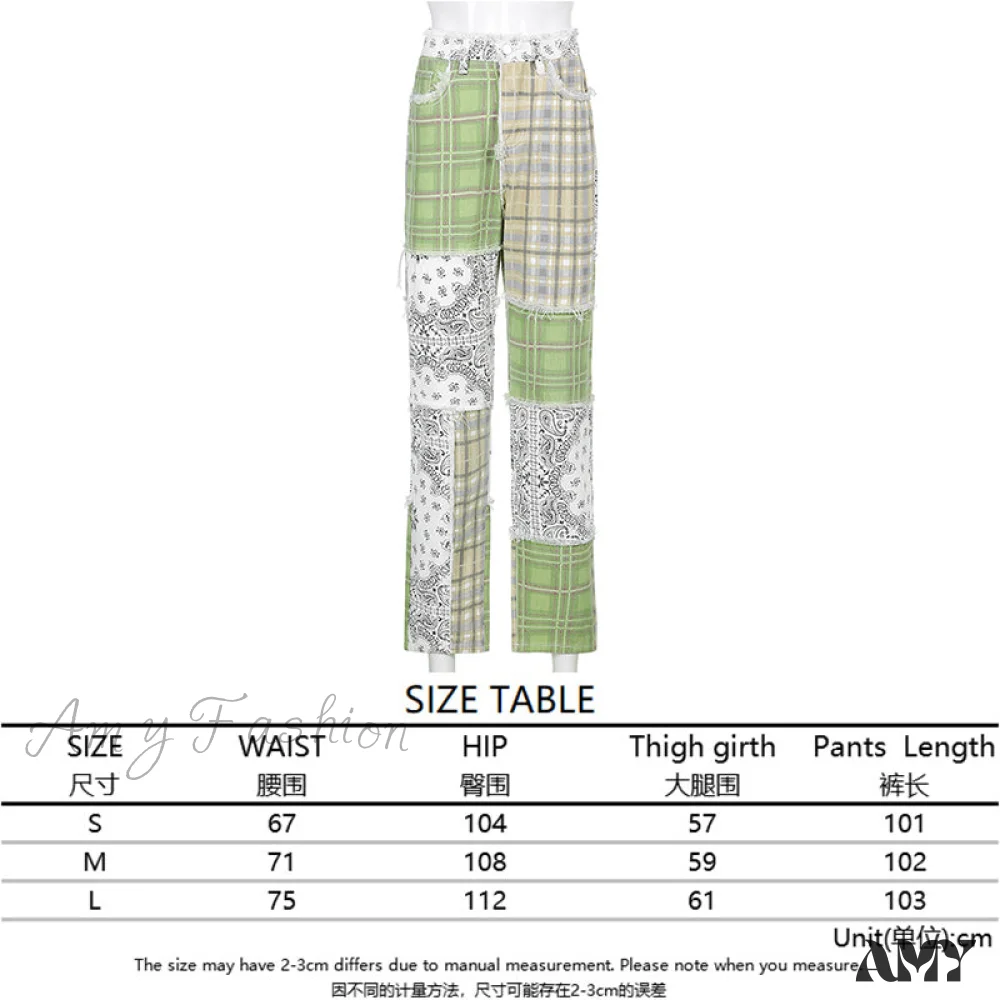 Amy Fashion - High Street Variegated Patchwork Jeans - Image 12