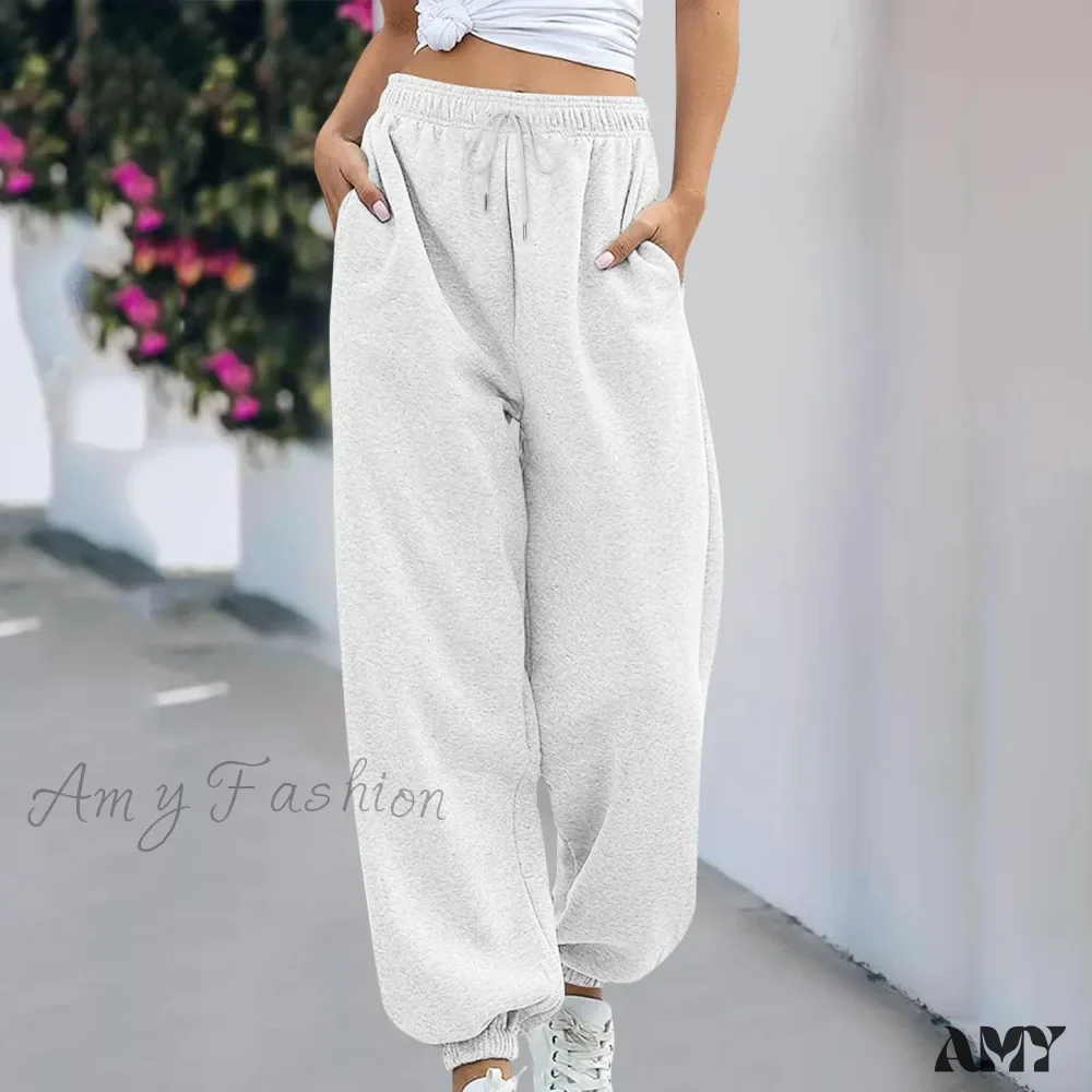 High Waist Ankle Tied Thick Long Autumn New Baggy Fashion Trouser - Image 5