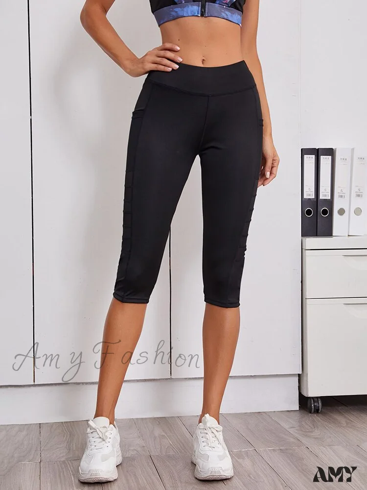 Amy Fashion - High Waisted Athletic Yoga Pants - Image 3