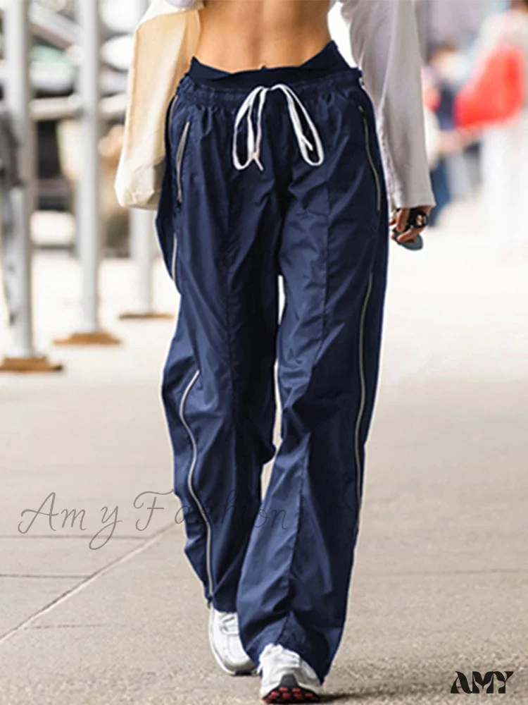 Amy Fashion - Drawstring Baggy Y2K Cargo Pants - Image 21