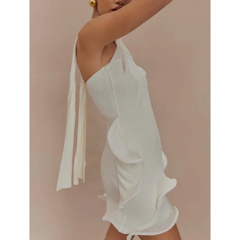 Lace Halter Neck Sleeveles Bodycon Dress - Image 5