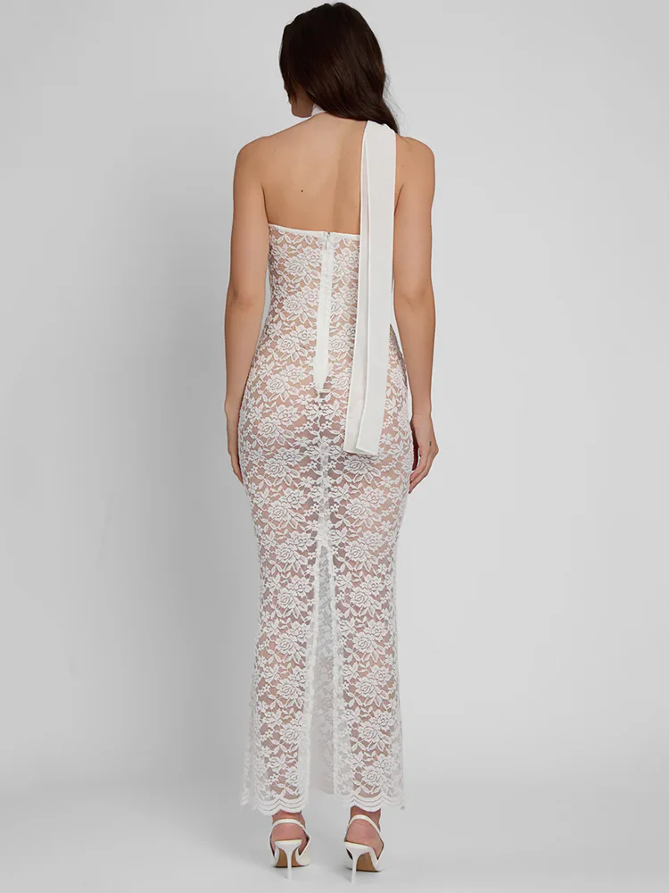Lace Off-shoulder Strapless Bodycon Dress - Image 3