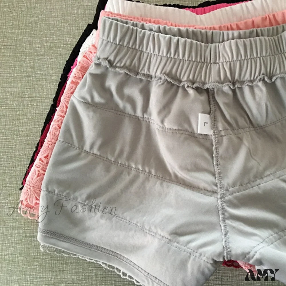 Amy Fashion - Elastic High Waist Lace Shorts - Image 5