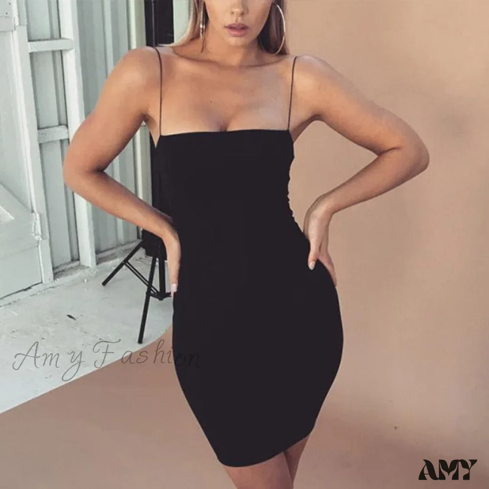 Amy Fashion - Lady Sleeveless Casual Mini Dress - Image 3