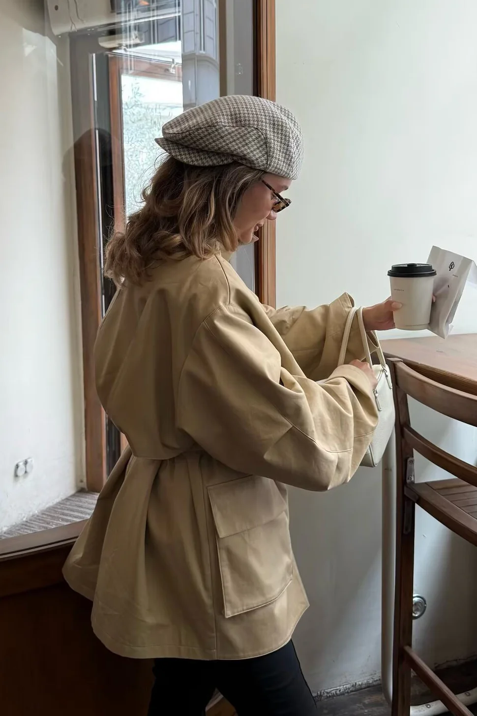 Lapel Belted Chic Tailored Trench Coat - Image 2