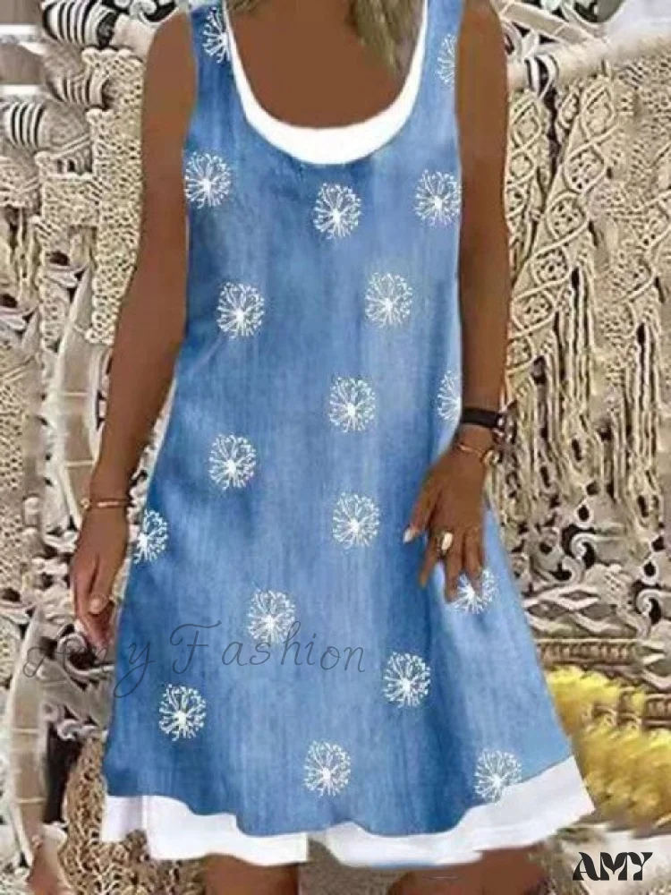 Amy Fashion - Large Big Printed Patchwork Boho Casual Party Dresses - Image 10