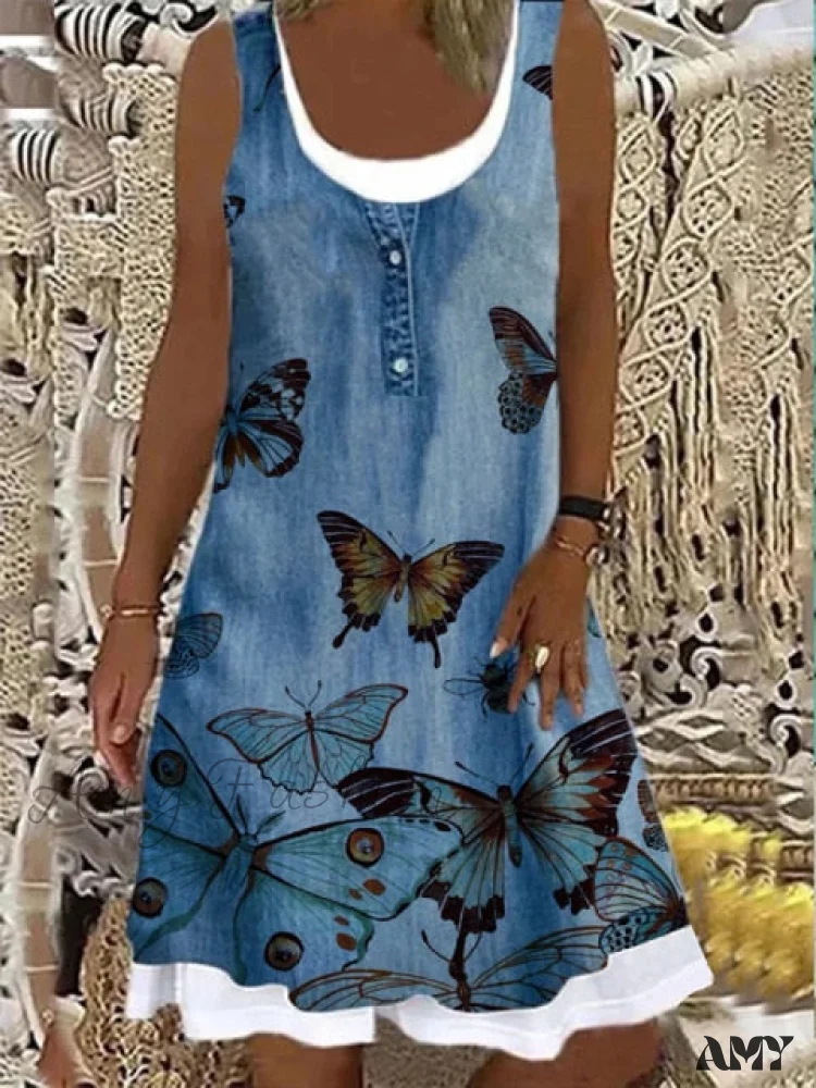 Amy Fashion - Large Big Printed Patchwork Boho Casual Party Dresses - Image 12