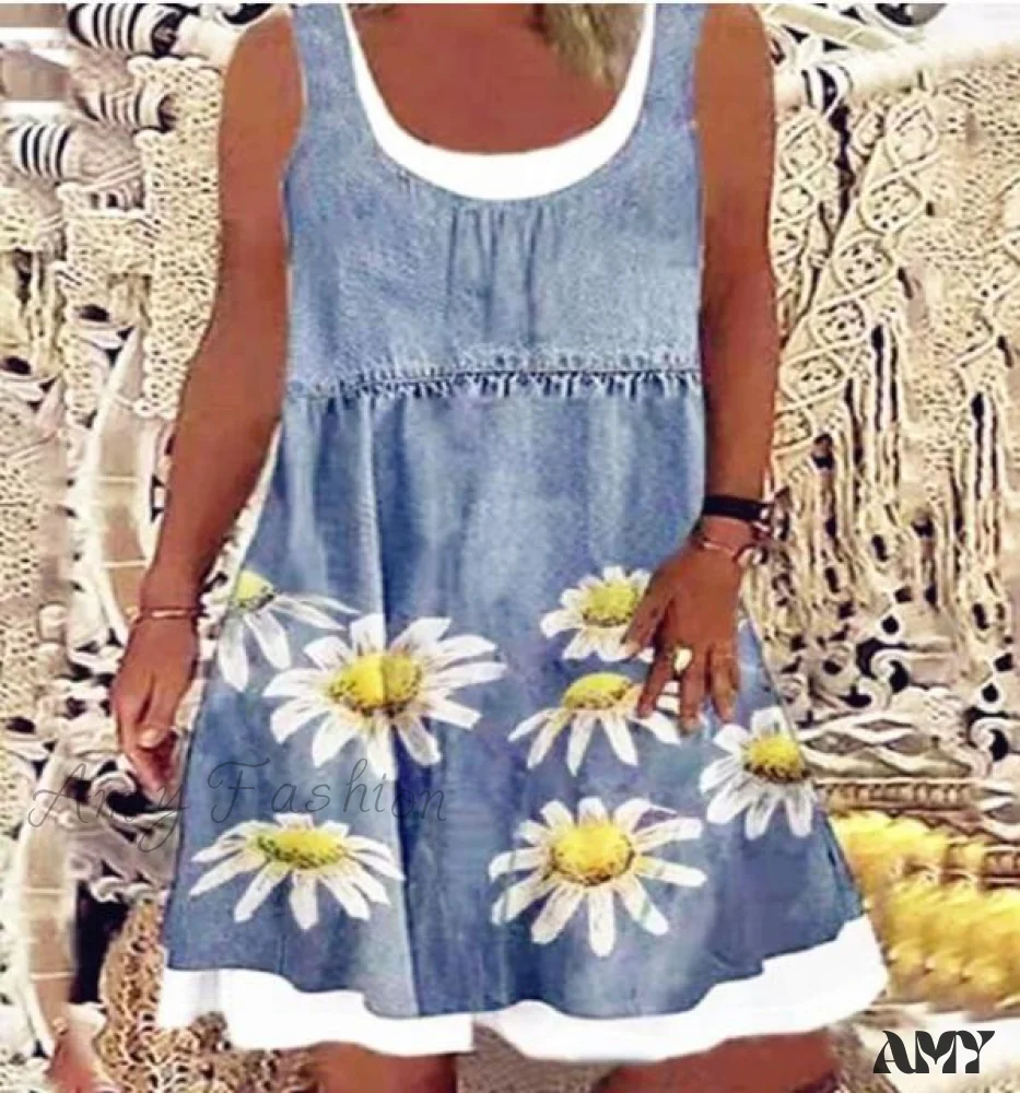 Amy Fashion - Large Big Printed Patchwork Boho Casual Party Dresses - Image 20