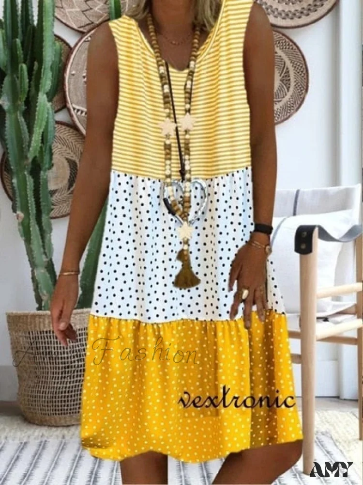 Amy Fashion - Large Big Printed Patchwork Boho Casual Party Dresses - Image 25