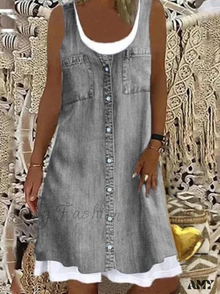 Amy Fashion - Large Big Printed Patchwork Boho Casual Party Dresses - Image 30