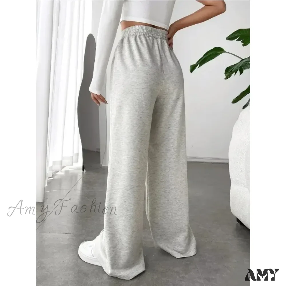 Large High-Waisted Wide Leg Fashionable Versatile Casual Pants - Image 2